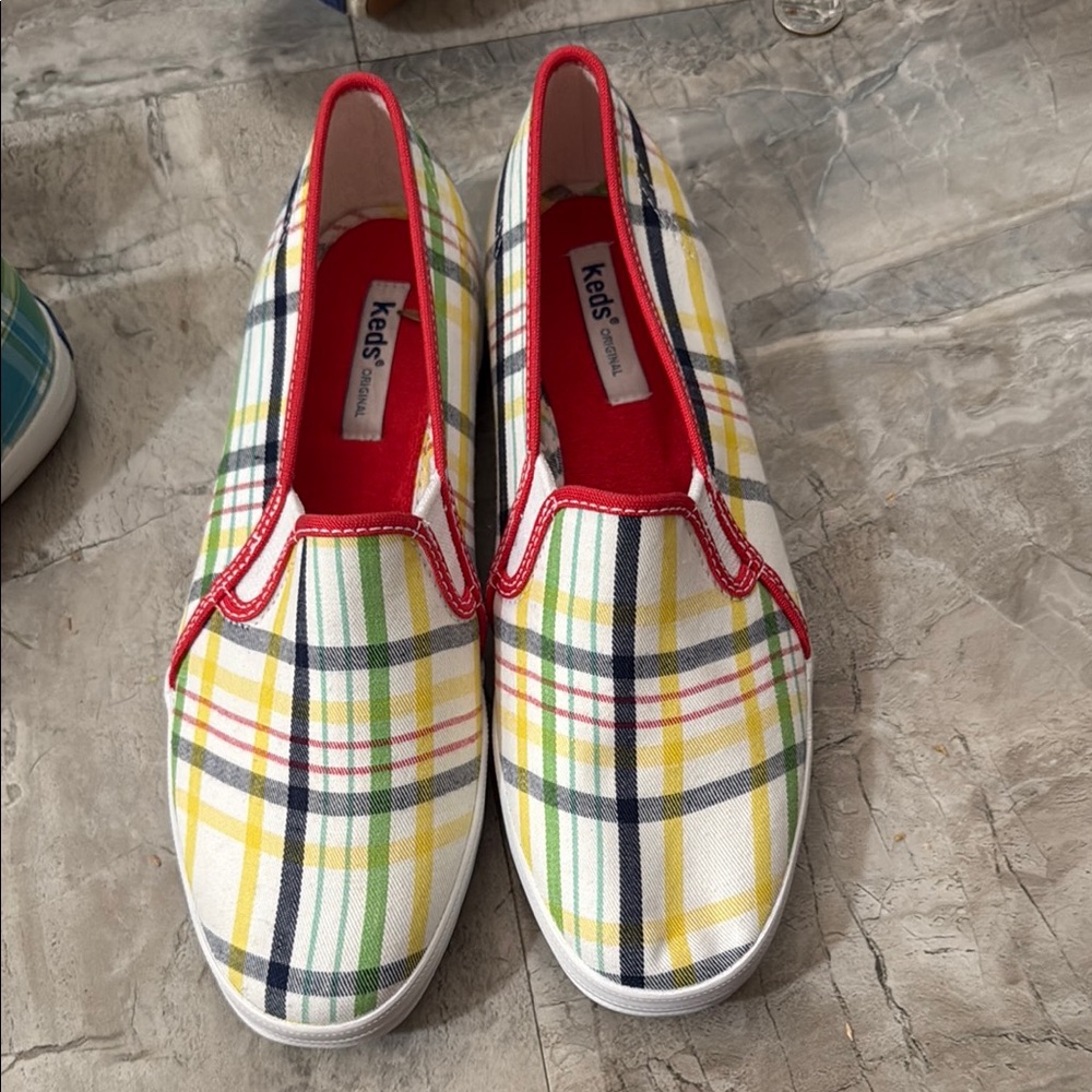 Keds Red and Yellow Slip-On Sneakers